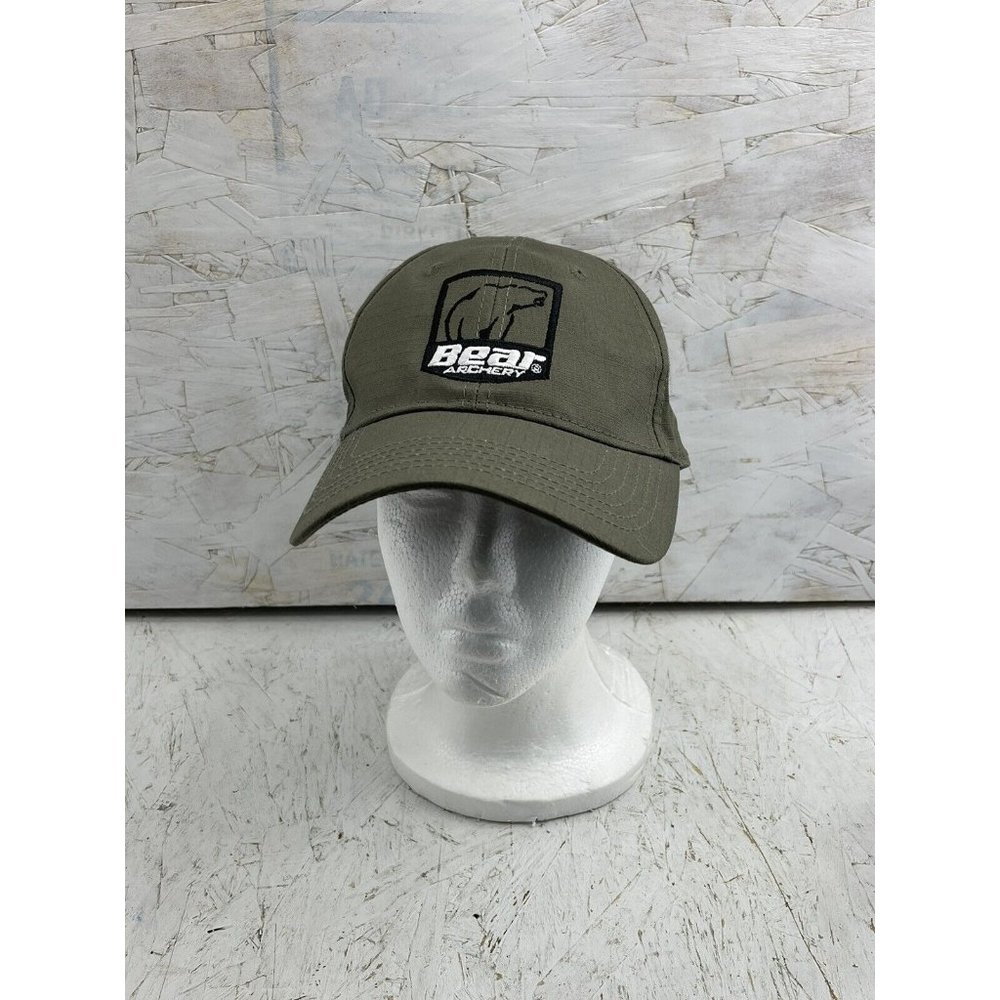 Bear Archery Men's Hat Baseball Cap Bow Hunting Outdoor Adjustable Olive Green
